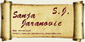 Sanja Jaranović vizit kartica